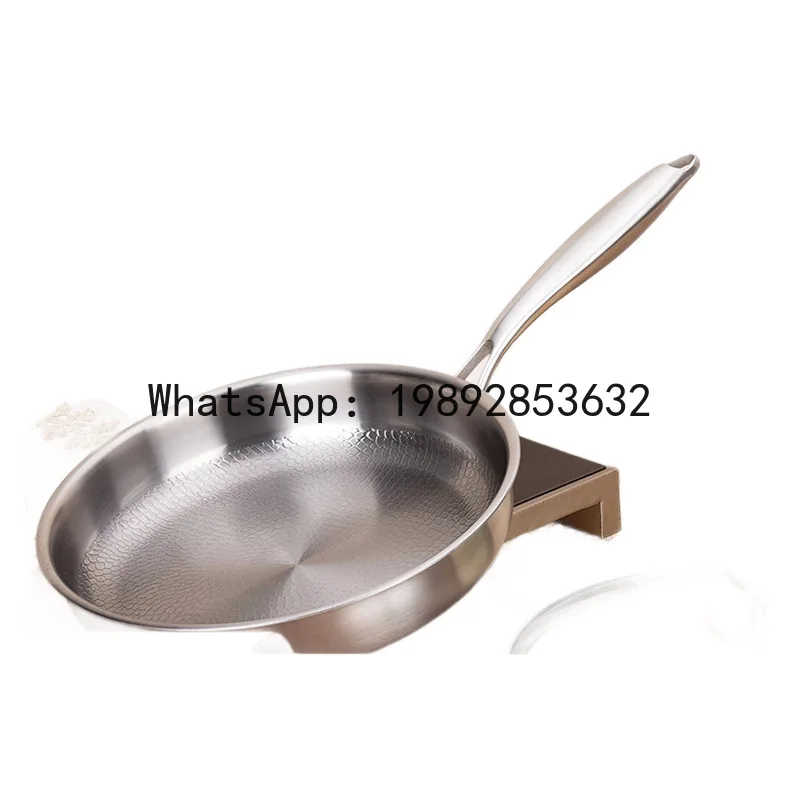 

PYJ uncoated titanium hammer pattern non-stick 316 stainless steel pan induction cooker gas stove universal