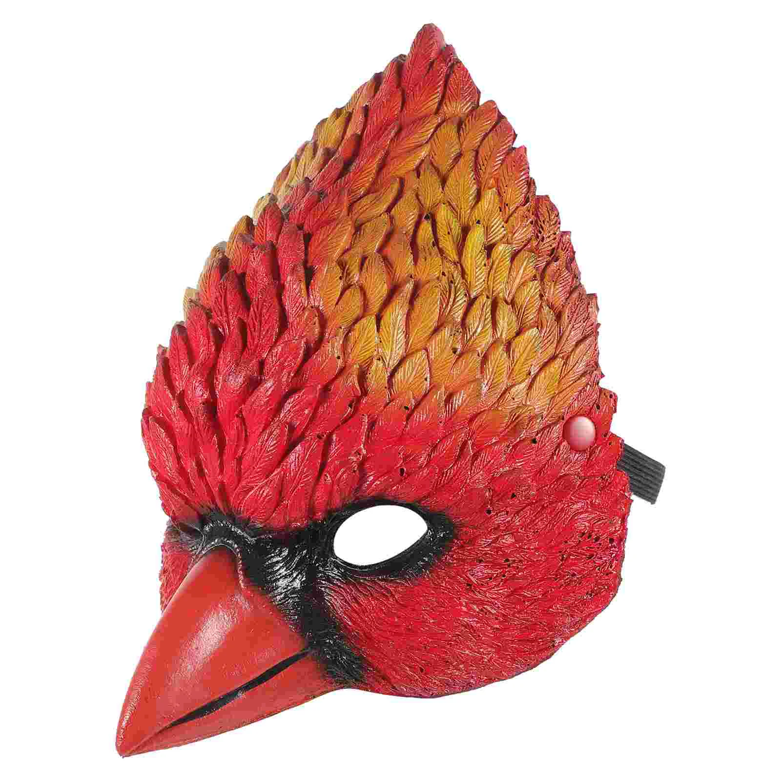 Bird Head Mask Animal Carnival Supplies Halloween Red Pu Foam Face Party Comfortable