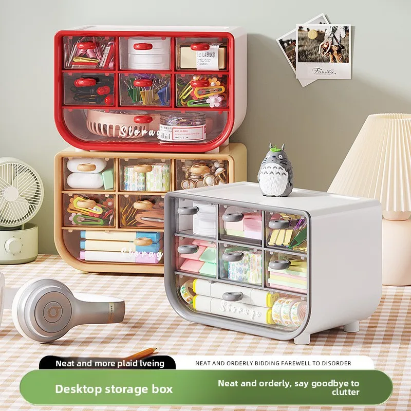 

Desktop Storage Box Drawer Office Desk Dormitory Organizing Artifact Student Small Stationery Box Large Shelf