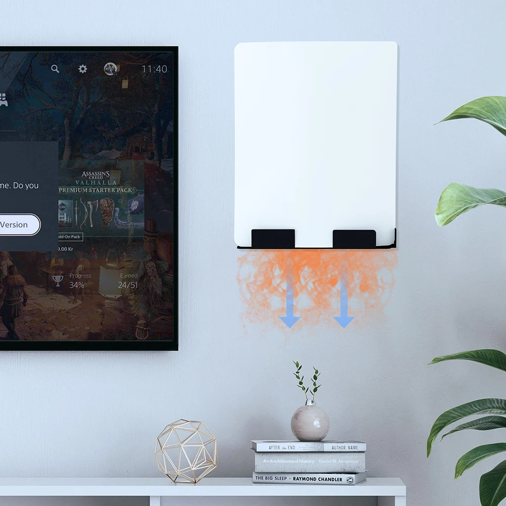 Wall Mount Host Universal Wall Bracket Space Saver Stand Holder Hanging Wall Holder for PS5 Pro/PS5 Slim/PS5 Console