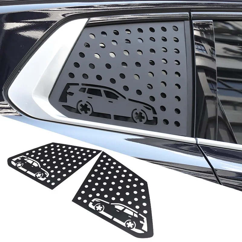 

2PCS Aluminum Alloy Car Rear Window Plate Trim For BMW X3 G45 2025-2026 Honeycomb Sunshade Protection Trim Accessories