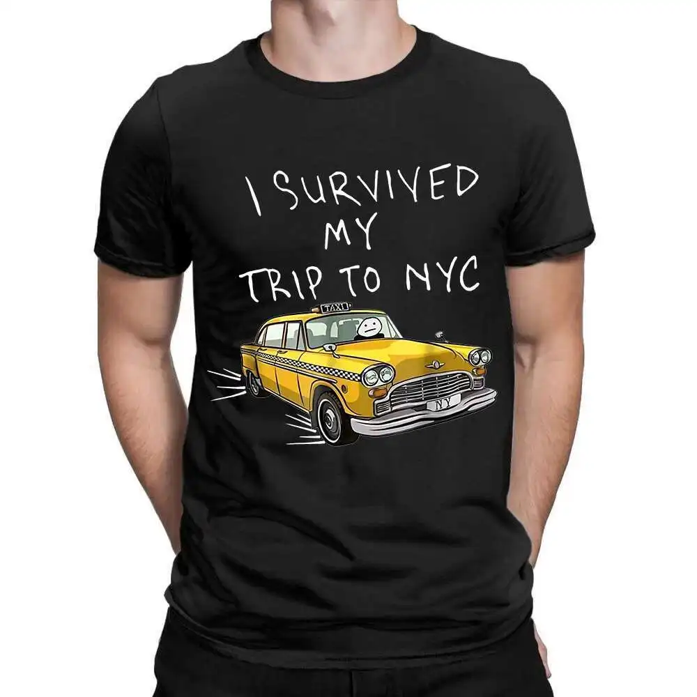 

I Survived My Trip To Nyc T-Shirt Men O Neck Cool Summer T Shirts Short Sleeve Tees Fashion Tops