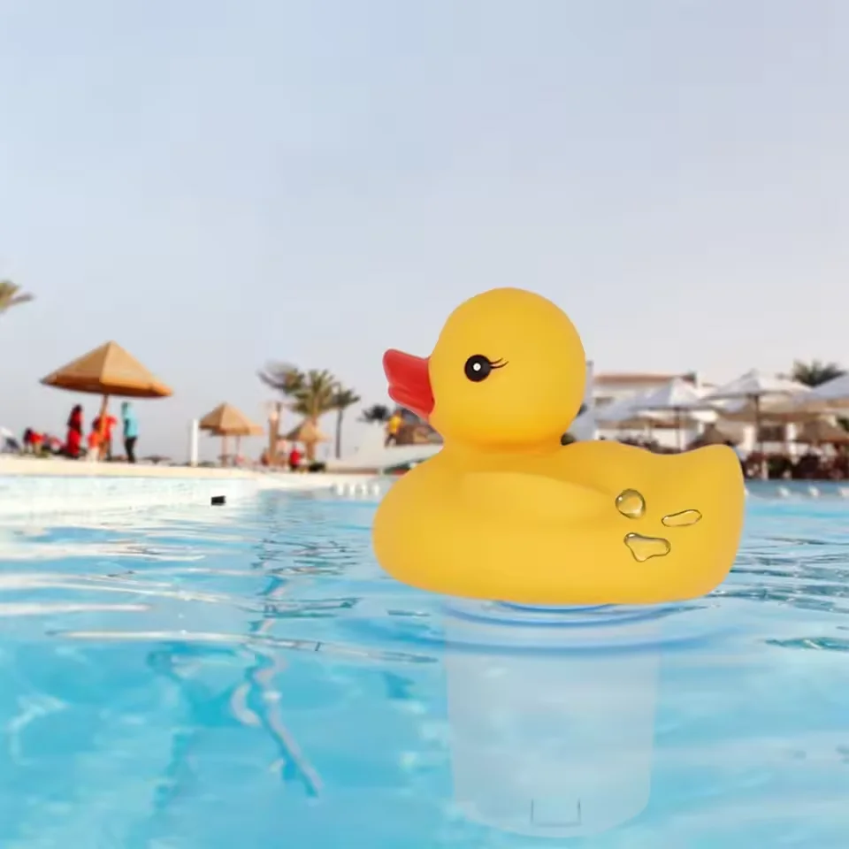 Spa Hot Tub Duck Floating Chlorine Dispenser Automatic Tablet Holder Pool Cleaner