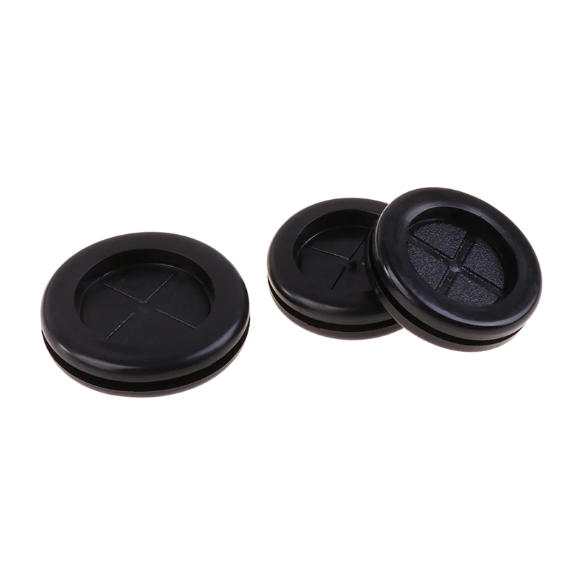 10pcs Blanking Blind Rubber Wiring Grommets Hole Plug Electrical Wire Gasket Black 16mm-30mm Single Sided【Homeclub】