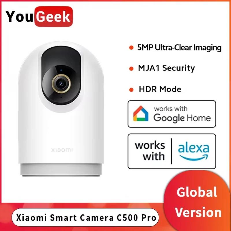 

Global Version Xiaomi Smart Camera C500 Pro 5MP Ultra-Clear ImagingMJA1 Security HDR Mode Pet detection Rich AI functions