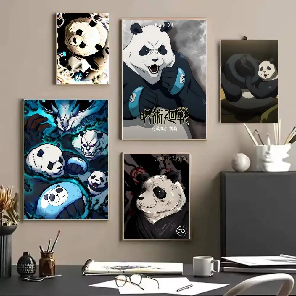 Anime Panda Jujutsu Kaisen Poster And Prints Wall Art Pictures For Modern Bedroom Game Room Home Decor