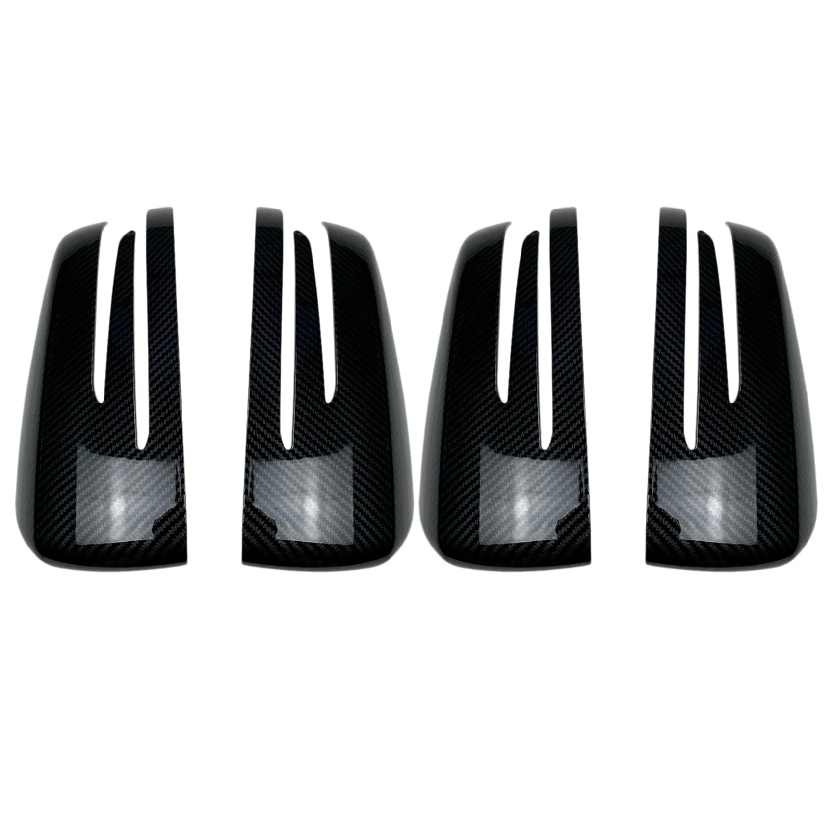 2X For Mercedes Benz A B CLA GLA C E Class W176 C117 X156 W204 W212 Carbon Fiber ABS Side Rear View Mirror Cover Trim-T48C