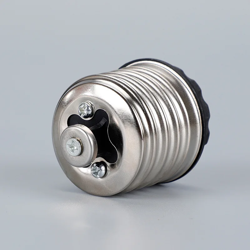 Conversion Lamp Head Iron Nickel Plated Outer E40 To Inner E27 Lamp Head Plastic E40-e27 Lamp Holder A5