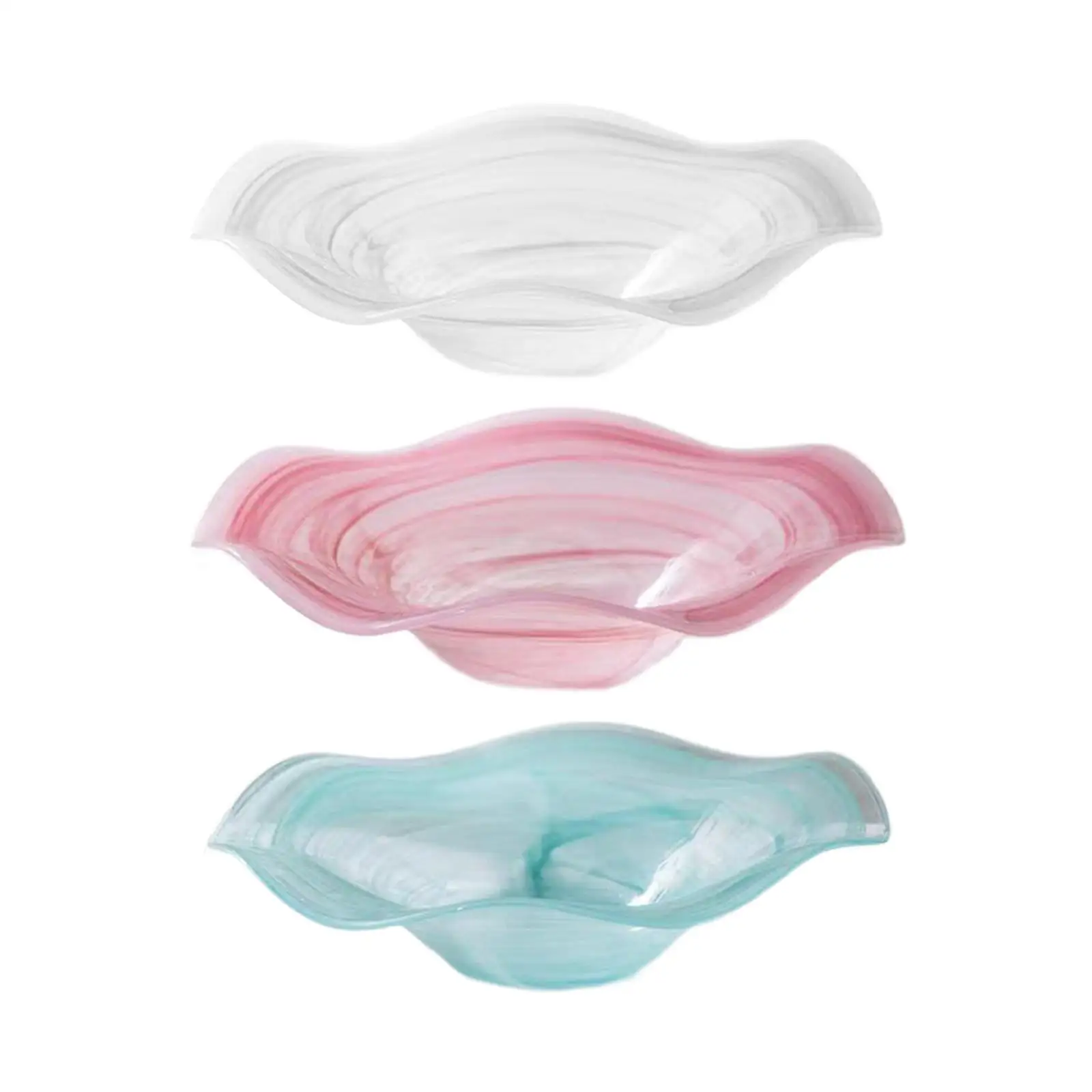 

Glass Fruit Serving Tray Party Dessert Tray for Salad Cookies Snack