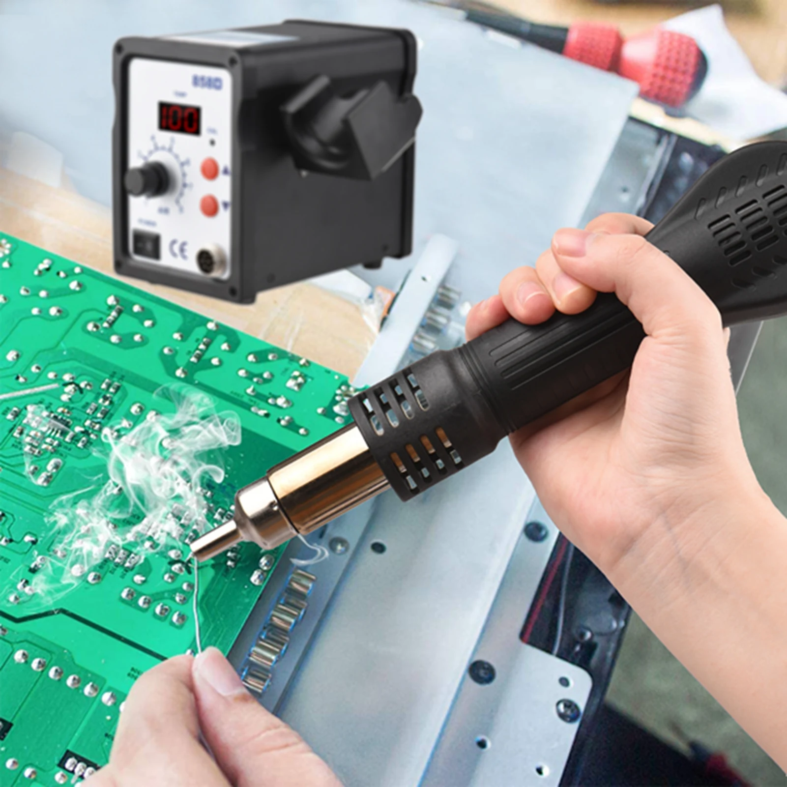 700 W Lötstation Tragbare Digitale Heißluftpistole BGA Rework Lötstation Heißluftgebläse Heißluftpistole Entlöten Einstellbar