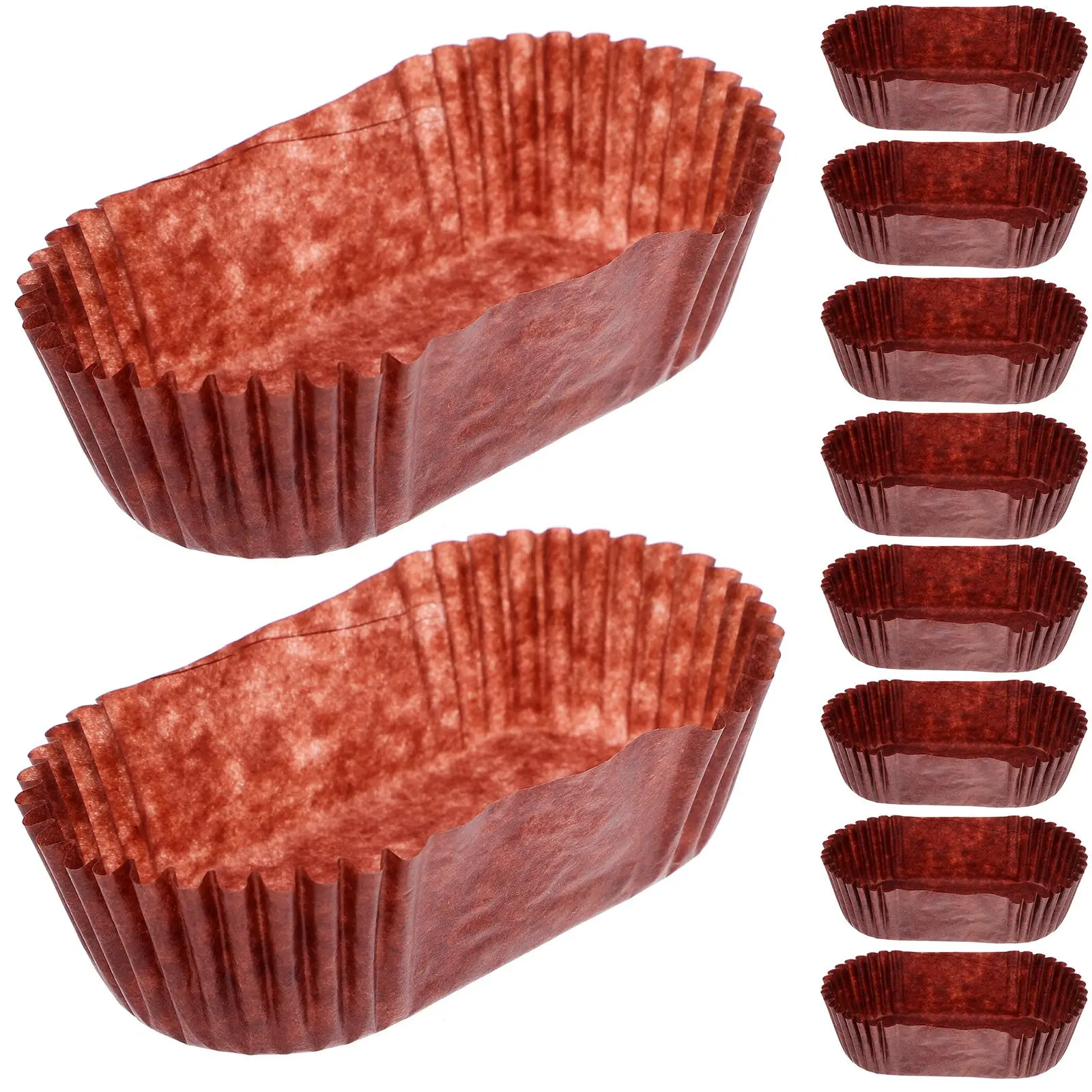 

Biscuits Oval Cake Paper Cup Muffin Boat Shape Cups Grease Proof Cupcake Liners Child Bread Tray