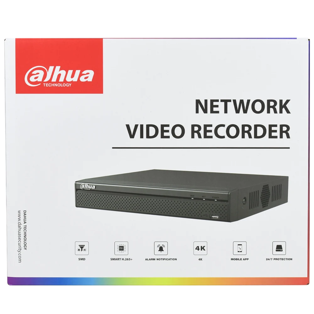 

Сетевой видеорегистратор Dahua 4K 8MP 8CH NVR NVR4108HS-8P-4KS3, компактный 1U, 8PoE, 1HDD, Lite, Smart H.265+ для ИК IP-камер