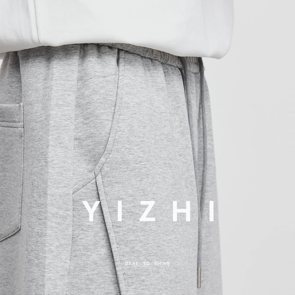 Men's American Casual Korean Sports Pants Spring Autumn Loose Straight Elastic Waist Wide Leg Fashion Men Casual Scimitar Pants