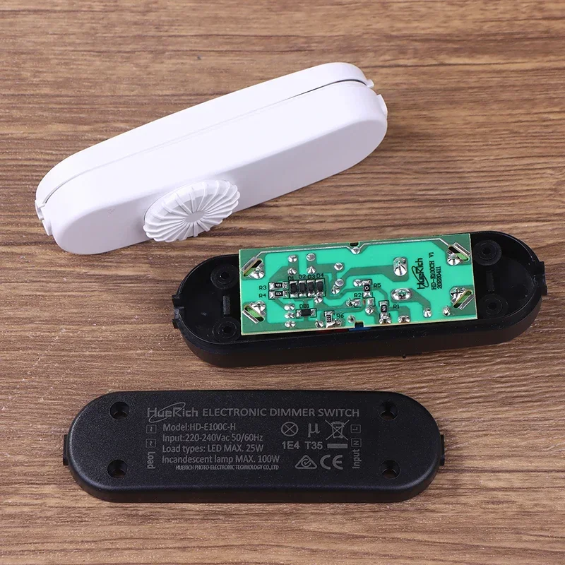 

EU LED Dimmer Switch 120V/220V Full Range Rotary Dimmer Switch Inline Lamp Switch For Table Lamp / LED Lamp / Halogen Bulbs