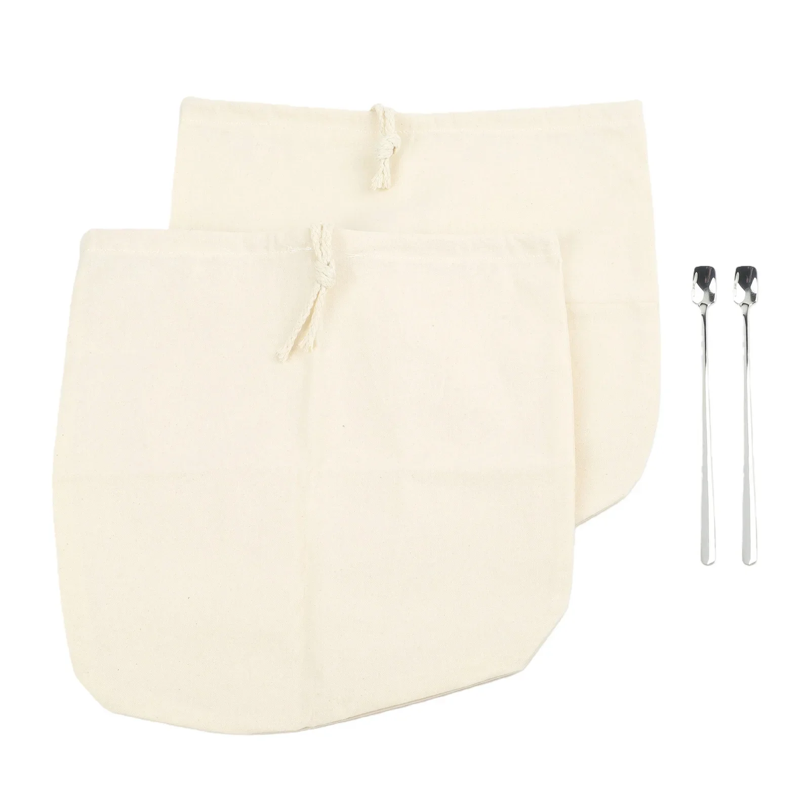 Home Brewing Reusable Cold Brew Bags 100 Natural Organic Cotton Grit-free Extraction Secure Drawstring Closure
