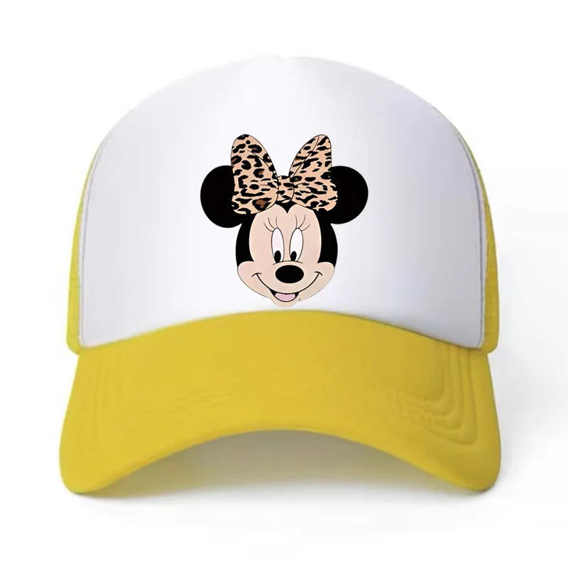 Anime Minnie Cute Print 6Y-15y Kids Teen Visor Baseball cap Boys Girls Student Sports Travel Fashion Trend Charming Sunny Casual