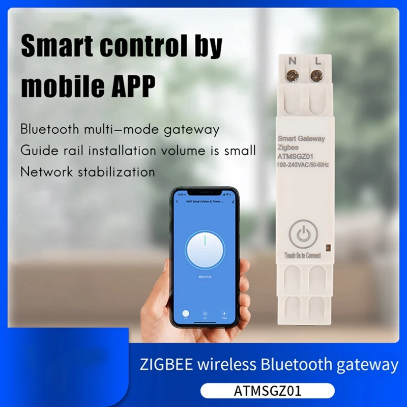 Gateway ATMSGZ01 WIFI Smart Timer Relay Mobile App Home Rail With Energy Meter