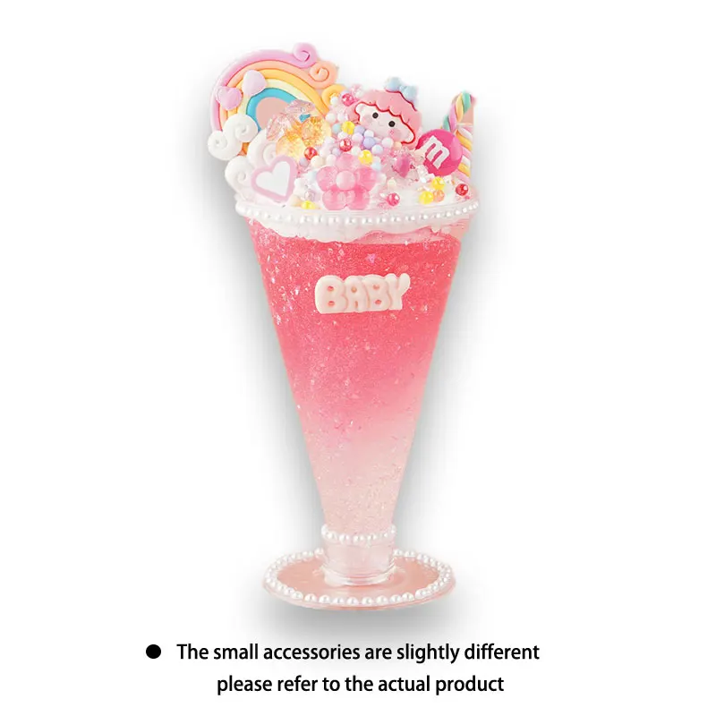 DIY Cream Glue Kit Dessert Party Cups Cute Ultralight Clay Handmade Toys Ice Cream Material Kit Creative Handmade for Girls