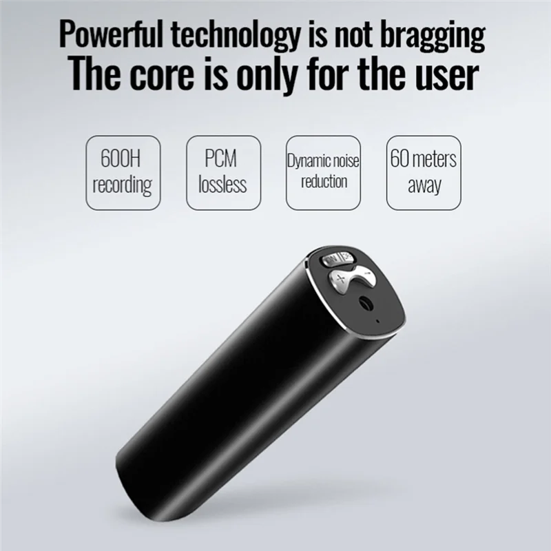 A37T-Q500 Voice Recorder AI Intelligent HD Noise Reduction Control Recording MP3 Conference Interview Record 4GB