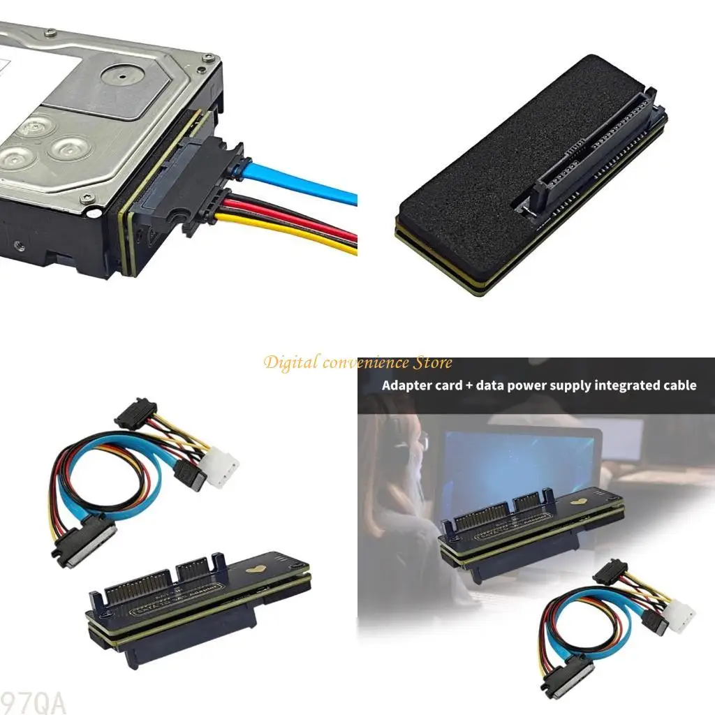 

97QA SATA3.0 до 29PIN RISERS CARD CARD SATA3.0 до 29PIN HDD/SOLID CATES Адаптер дискового адаптера 6 Гбит/с SATA3.0 SATA3.0
