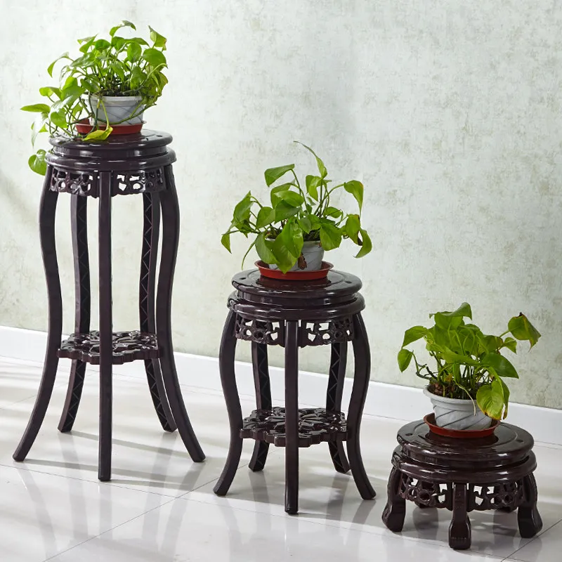 Flower shelf, multi-layer hanging orchid and green dill flower pot frame, single double-layer antique living room, balcony