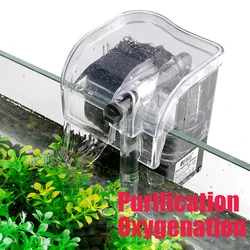 Waterfall Hang on External Oxygen Pump Water Filter Pure Water Quality for Small Fish Tank Aquarium Fish Tank Round Fish Tank