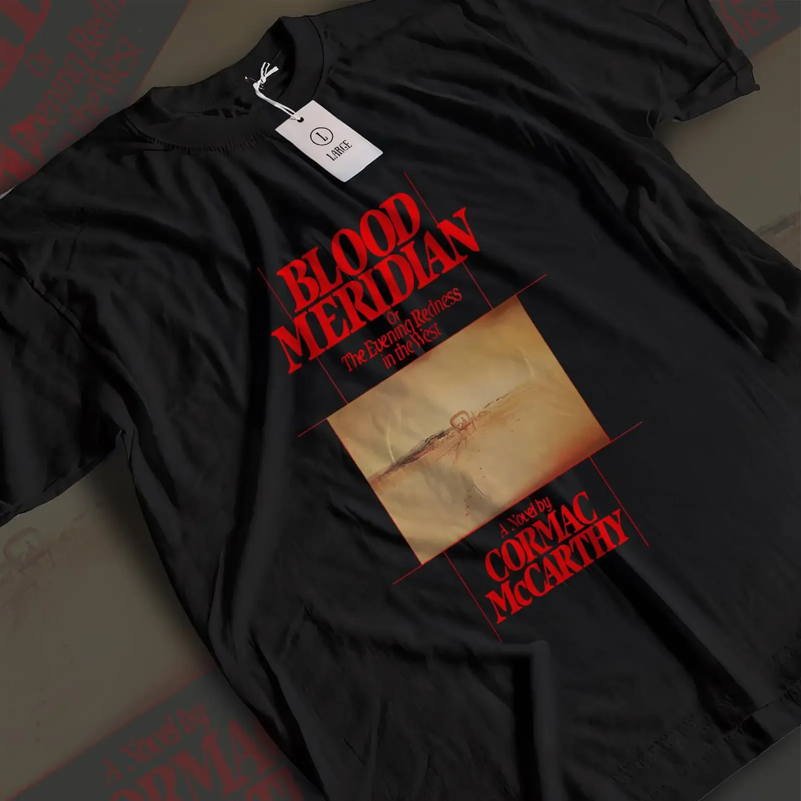 Blood Meridian T Shirt Cormac McCarthy Book Western Novel The Judge Holden Top vintage Washed Soft Stretched fashion Casual