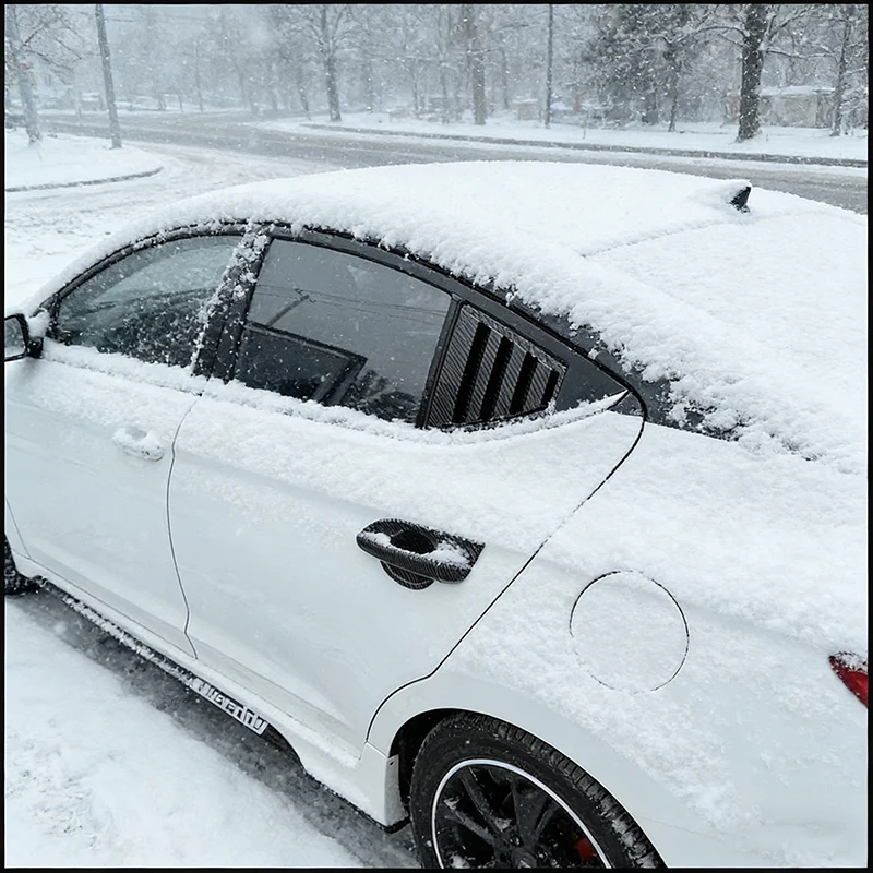 

For Hyundai Elantra 2016-2020 Rear Triangular Window Blind Shades Louver Vent Cover Decorative Car Styling Auto Accessories