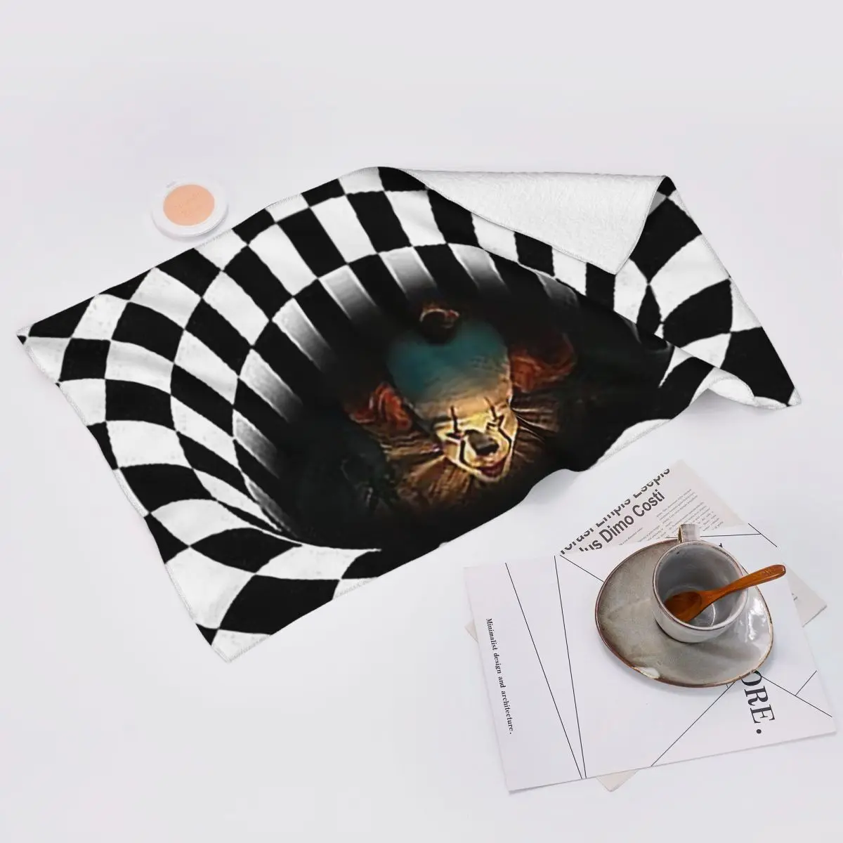 Custom Halloween Welcome Horror Movie IT Pennywise Soft Face Towel Quick Dry Pool Bath Cotton Towels Absorbent Quick