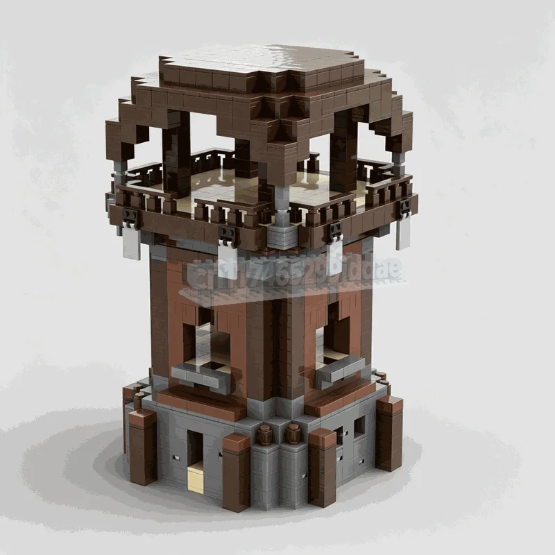 2560PCS Medieval Watchtower Building Blocks Modular Fortress Architecture Model DIY Assembly Toy Creative Display Birthday Gift