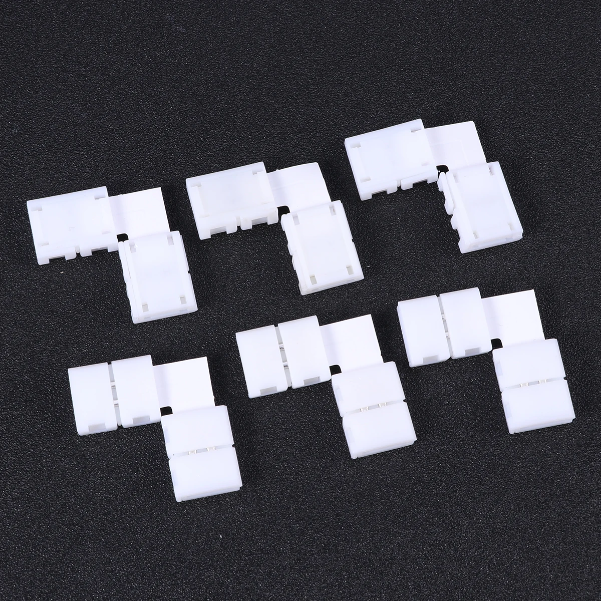 

10pcs LED Strip Connector Corners Squares Easy Install L Shape RGB Clasp High Temp Resistance Perfect Tape DIY Project