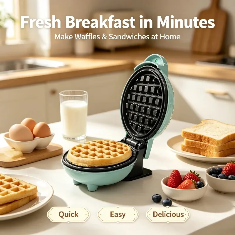 Sandwich Maker Electric Baking Pan Household Breakfast Mini Waffle Biscuit Machine Multifunctional Fully Automatic