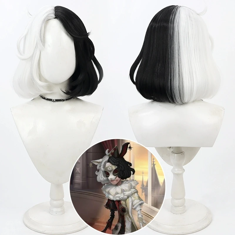 

Game Identity V Survivors Weeping Joker Cosplay Wig Weeping Clown Heat Resistant Synthetic Hair+Free Wig Cap Halloween Party