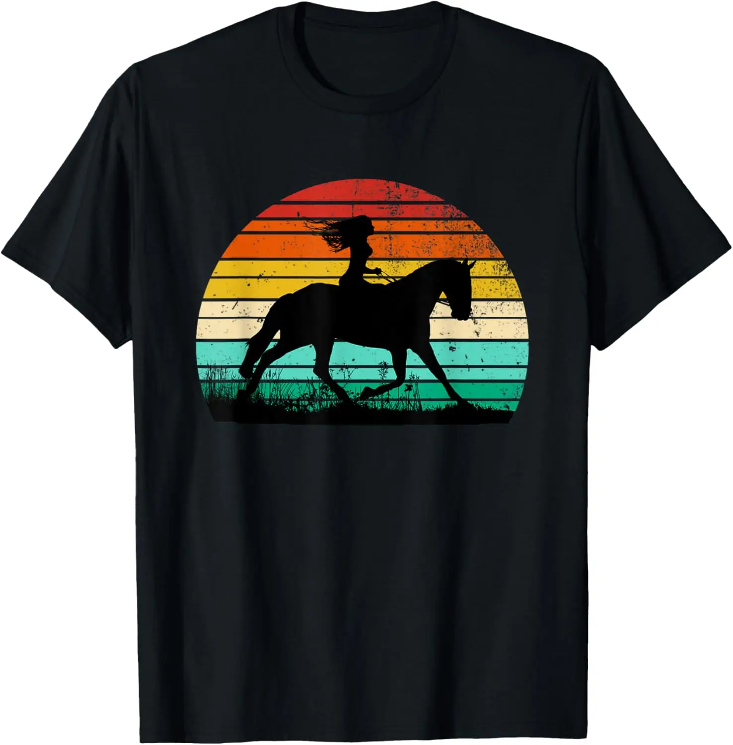 

Girl Horse Riding Vintage Cowgirl Texas Ranch T-Shirt