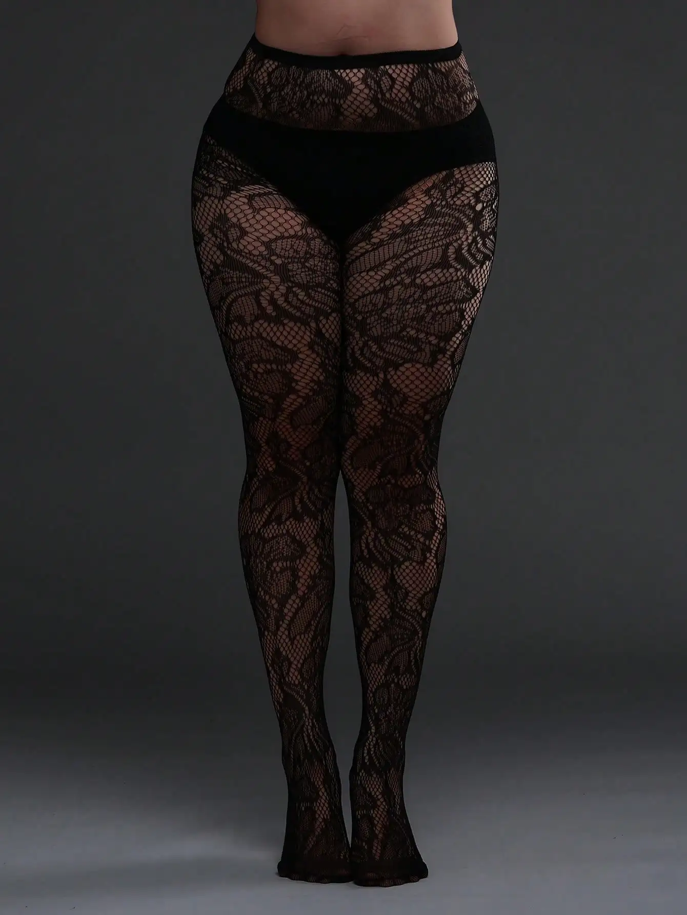

Колготки-сетка с цветочным кружевом больших размеров, сексуальный готический стиль для вечеринок, Хэллоуина, образов в стиле Y2K