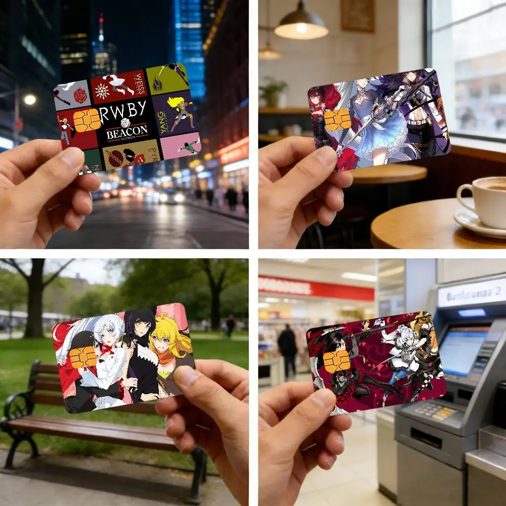 R-RWBY-Y GAME Waterproof Skin Protector Stickers For Bank Cards Credit Cards Debit Cards Public Transport Cards