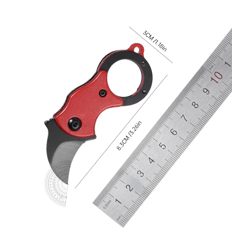 1pc Mini Folding Pocket Knife With Claw Design For Outdoors, Home And Travel - Keychain Foldable Knife, Perfect For Camping, Min