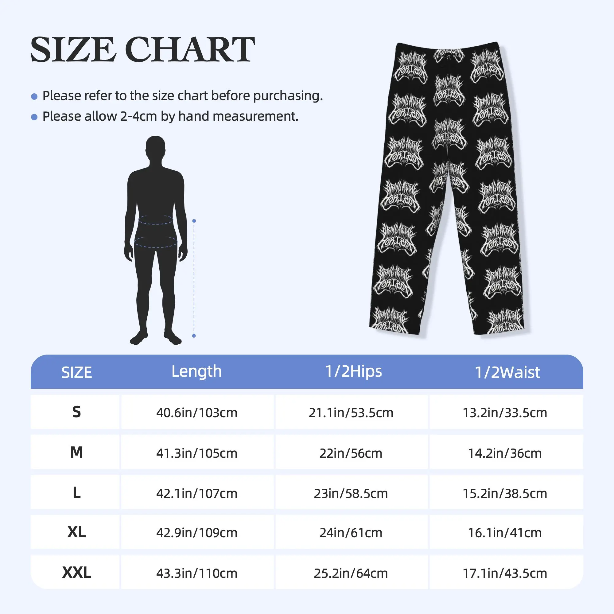 Custom Print Men Bring Me Horizones Pajama Pants Metal Core Band Sleepwear Sleep Lounge Bottoms with Pockets view 5