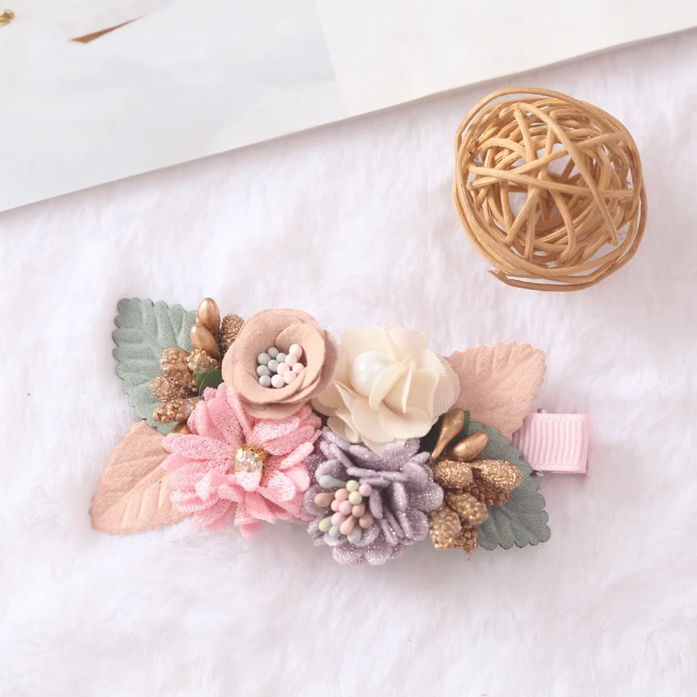 Baby Girl hair Clips Hairpin Cute Baby Newborn Head Flower Toddler hair Barrettes Headwear Kids hair Accessories