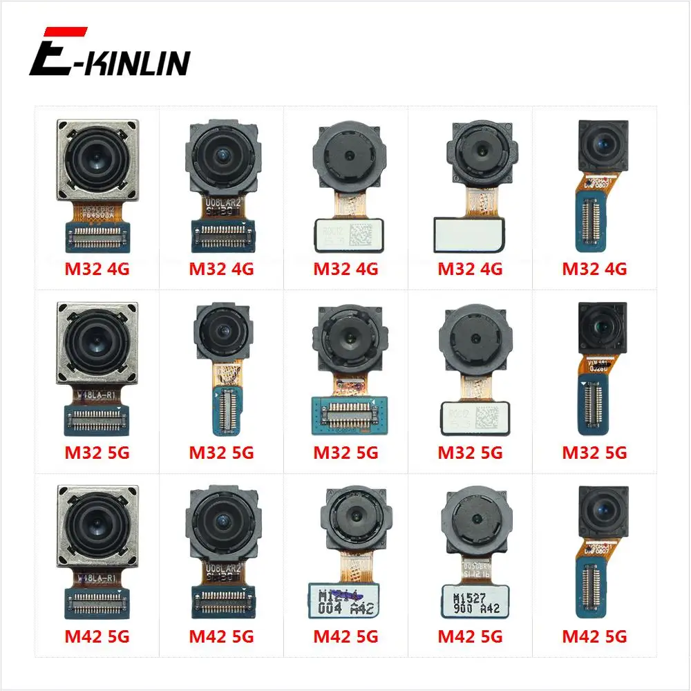 Main Depth Telephoto Macro Ultrawide Back Front Selfie Camera For Samsung Galaxy M32 M42 5G 4G M325 M326 M426 Flex Cable Parts