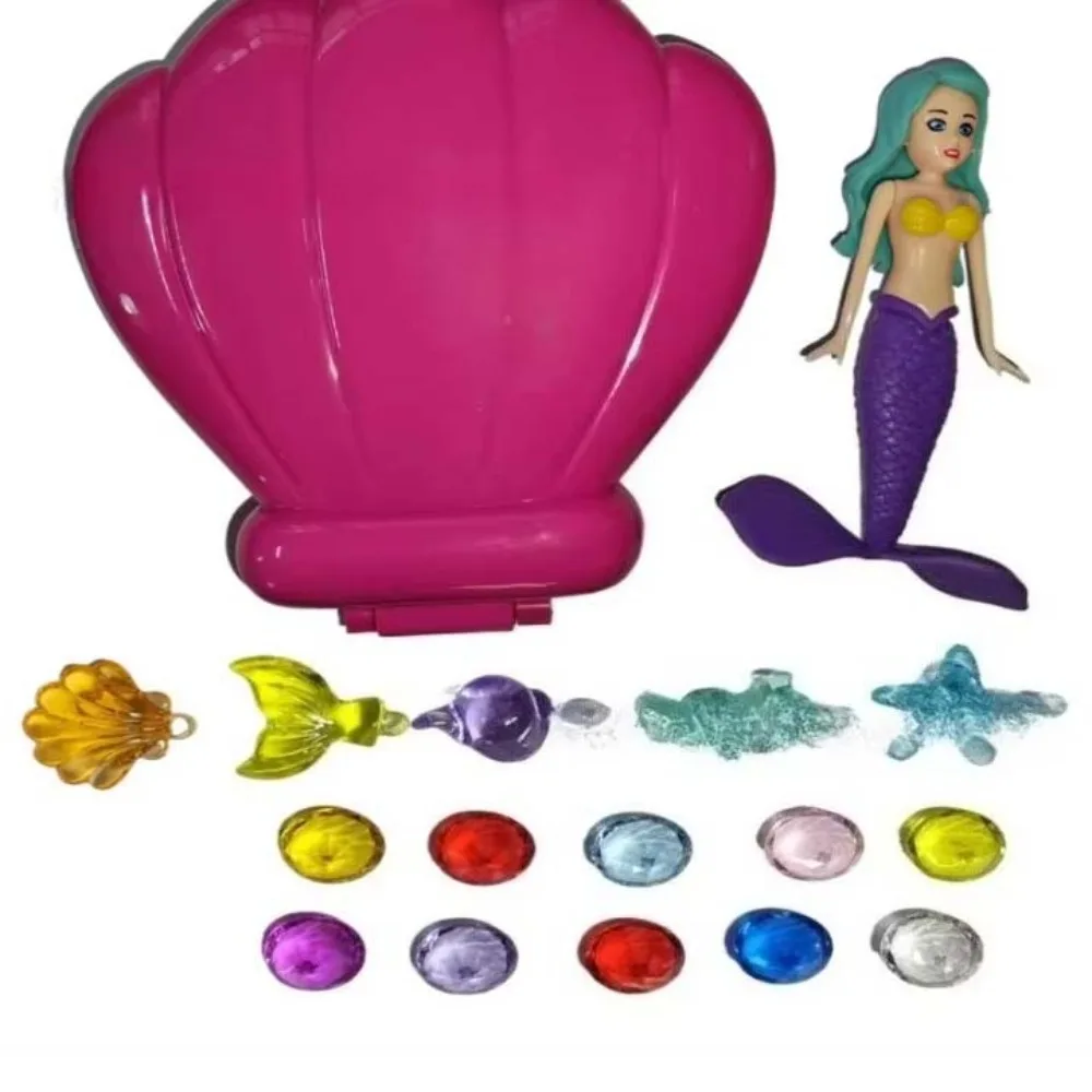 Funny Spin Mermaid Dive Princess Floats Rising Design Floating Shell Mermaid Educational Diving Game Mermaid Pool