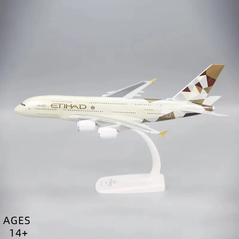 

1/250 Scale A380 ETIHAD Airline Aircraft Model Plastic ABS Assembly Plane Model Airplanes Model For Collection