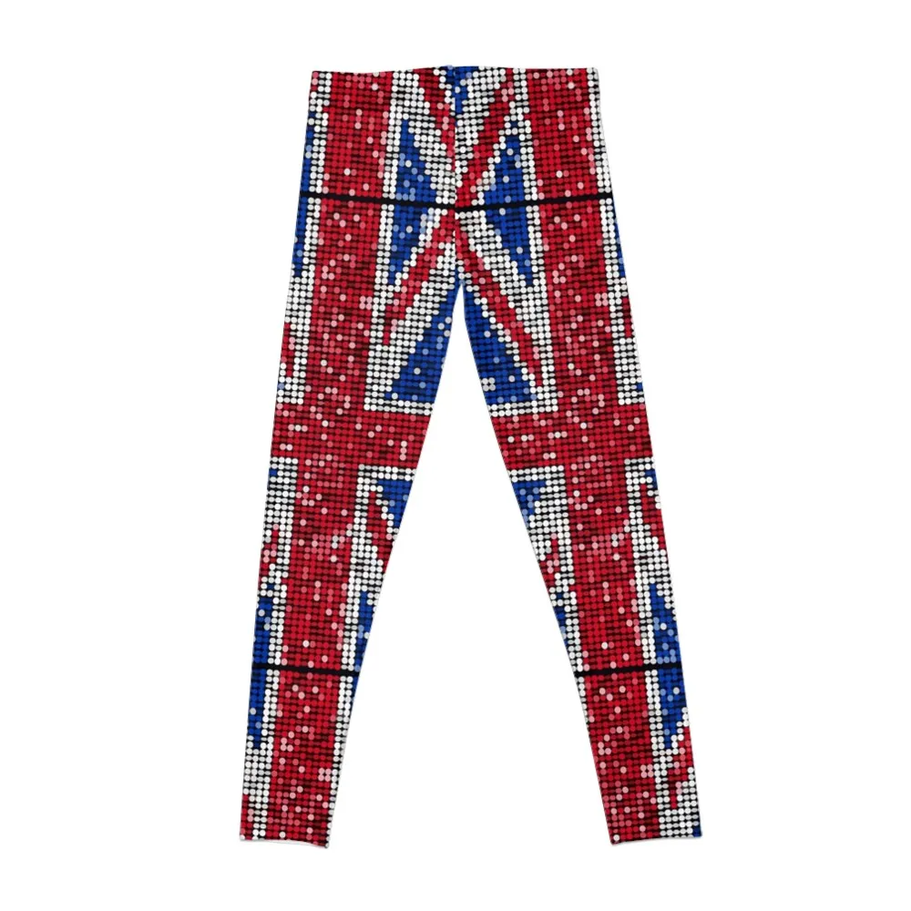 Union Jack Flag UK Sequin Leggings legging gym Legging sport joggers for Women sports Womens Leggings