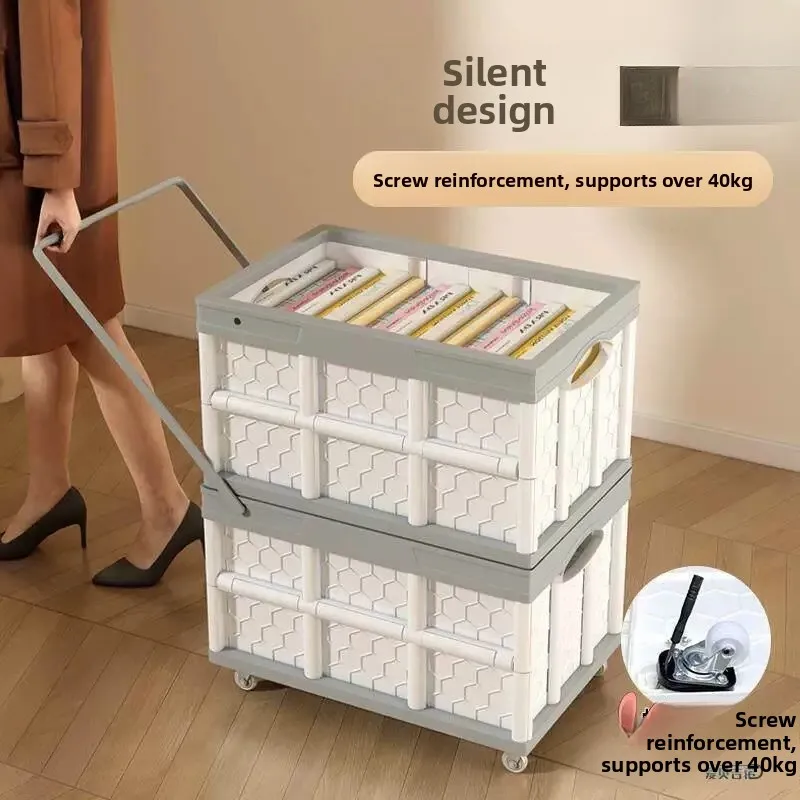 Large Capacity Dormitory Book Storage Box Student Bookcase Stackable with Wheels for Classroom Use Book Pulling Handle Case