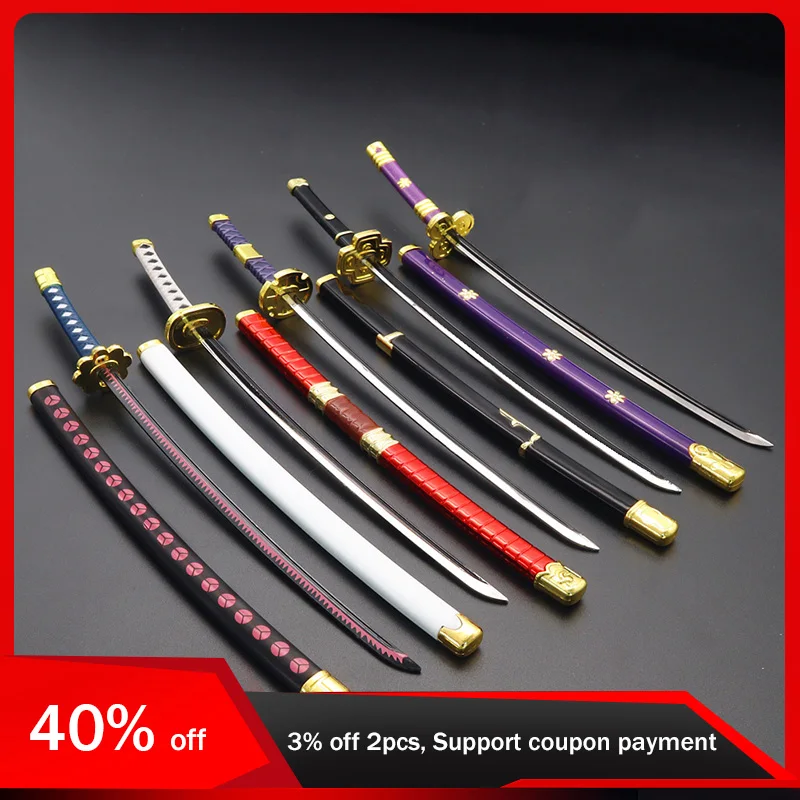 26cm One Piece Zoro Sword Japanese Katanas Toy Knife Uncut Toy Sword Cosplay Anime Katana Weapon Model Gifts for Boy Kids Toy