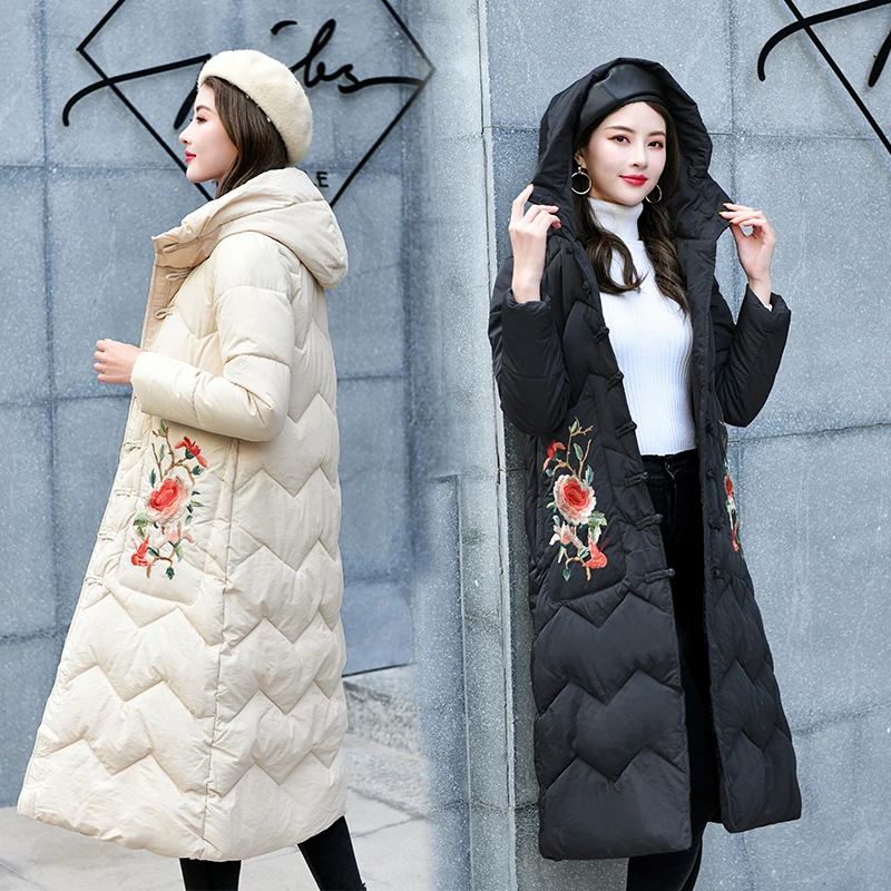 

Fashion Oversized Parkas for Women Autumn Winter 2023 New Korean Fashion Long Sleeve Jacket Thicken Warm Long Coats