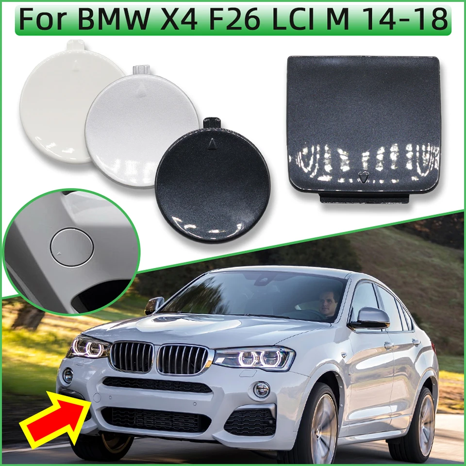 Car Accessories For BMW X4 F26 LCI M-Sport Front Rear Bumper Tow Hook Cover Cap Hauling Shell 2014-2018 #51118065883 51128066750