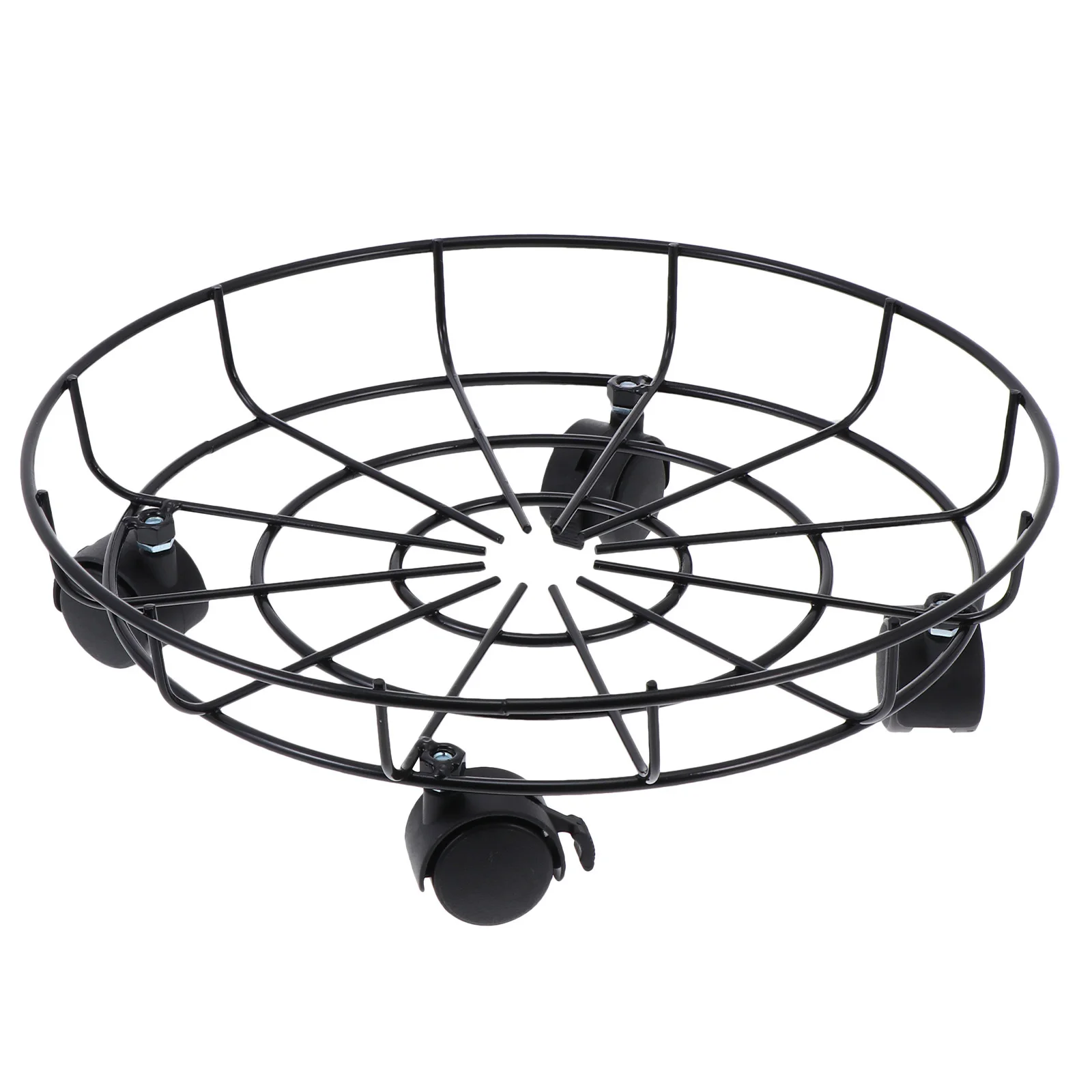

1Pcs Movable Flowerpot Stand with Wheels Heavy Duty Iron Art Potted Plant Holder for Balcony Home Garden Floor-Type Planter Base