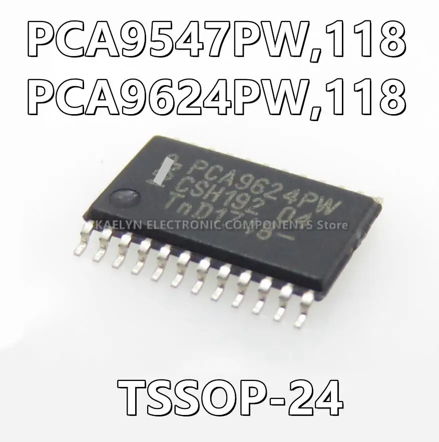 10Pcs/lot PCA9547PW,118 PCA9547PW PCA9624PW,118 PCA9624PW Translating Multiplexer Interface LED Driver  8 Output Linear 24-TSSOP