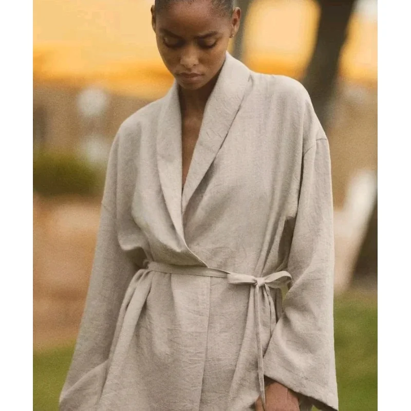 

Spring New Sle Spwear Kimono Sle Coat with Belt Feel Quali Women's Faion Set Casual Comfortable Pants